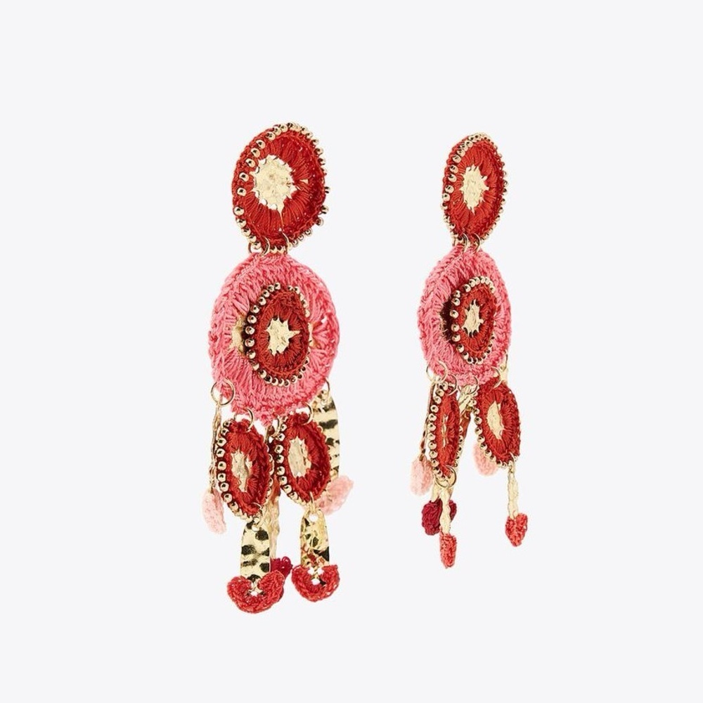 Zara Combined Crochet Earrings View 2